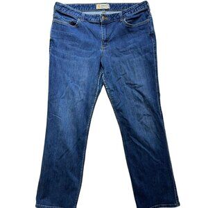 Carhartt Women Original Fit Straight Leg Jeans Stretch Denim Sz 16 Blue Mid Wash